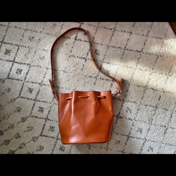 SOLD - DO NOT PURCHASE Sezane Farrow Bucket Bag Camel - Picture 4 of 11